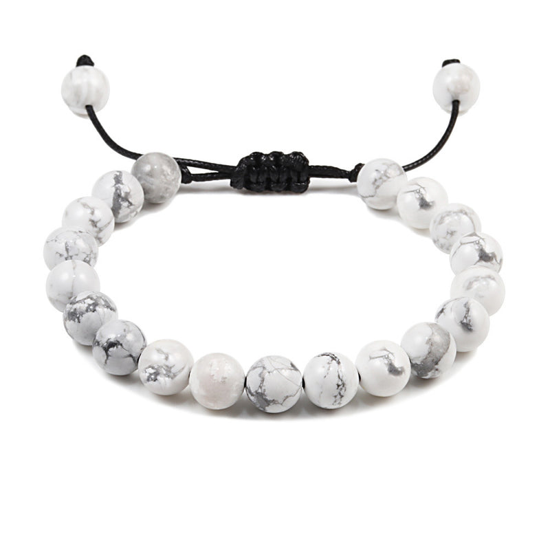 Personalized Volcanic Stone Tiger Eye Chain Couple Bracelet
