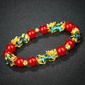 Thermochromic obsidian six-character mantra beads bracelet