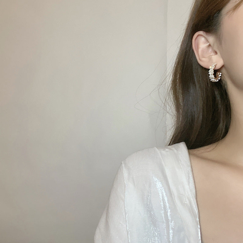 Fashion And Simple Women's Flower White Earrings