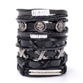 Vintage Men's Leather Bracelet European And American Woven Suit Carrying Strap