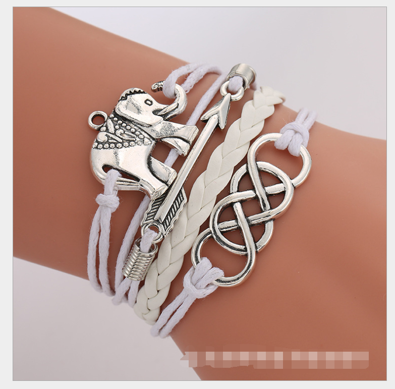 European and American big-name multi-layer woven bracelet bracelet rope