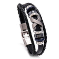 Cowhide bracelet simple woven men's jewelry