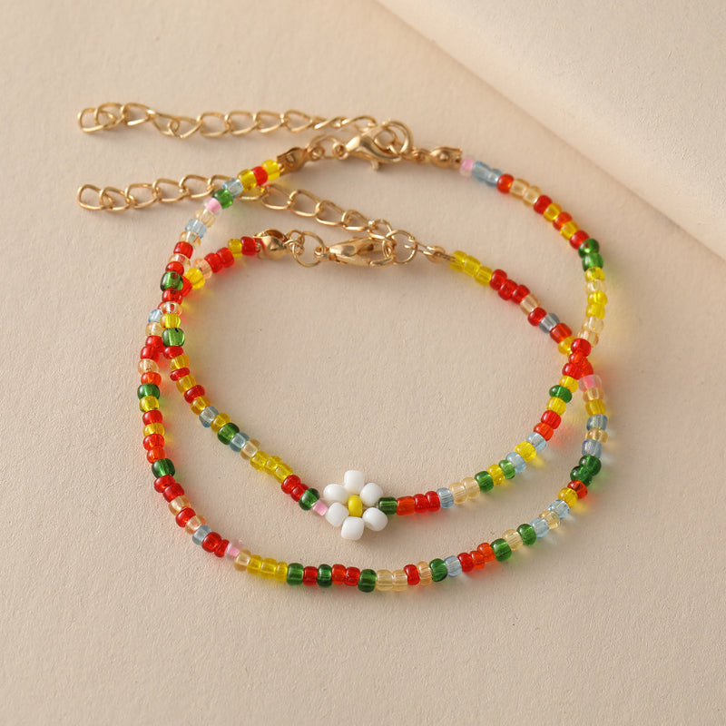 Colorful Hand Woven Rice Beaded Bracelet