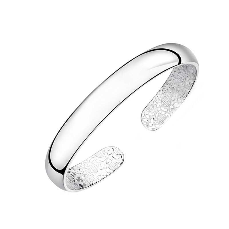 Japanese And Korean Fashion Silver Gifts Glossy Royal Concubine Blessing  Silver Bracelet