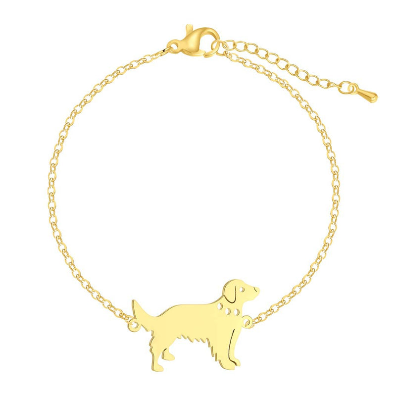 Cute Pug Pendant Stainless Steel Bracelet