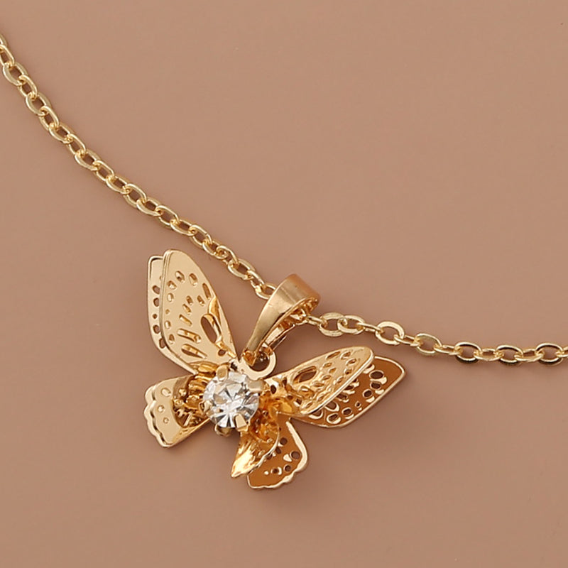 Butterfly Zircon Necklace