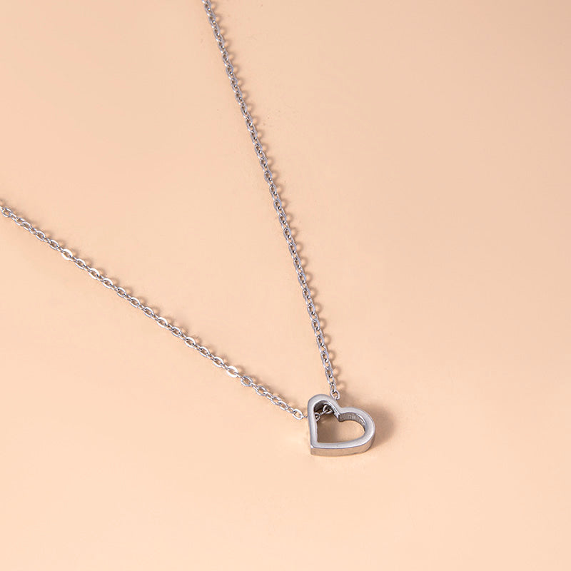 Tiny Heart Stainless Steel Pendant Necklace For Women