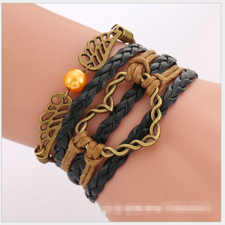 European and American big-name multi-layer woven bracelet bracelet rope