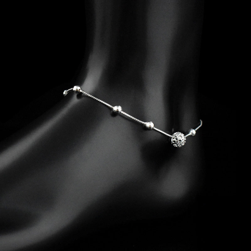 Women's Elegant Silver Anklet