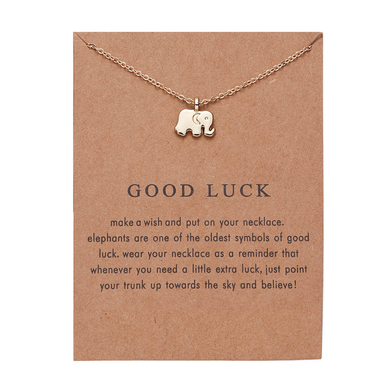 Gold-plated paper card necklace