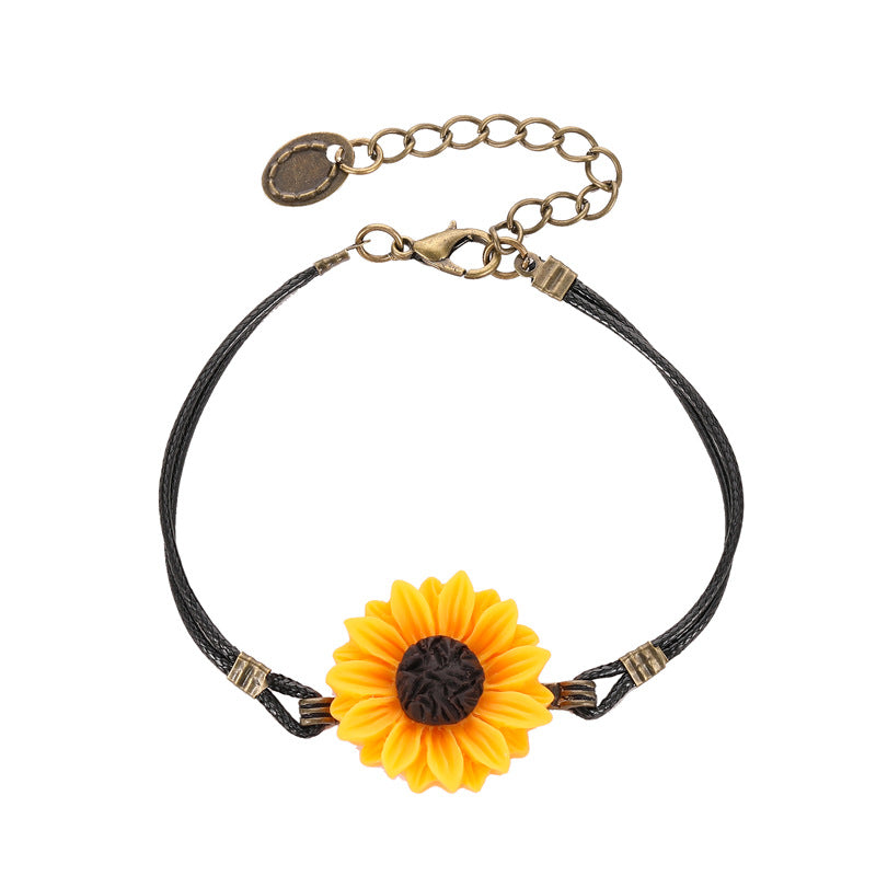 Cute sunflower vintage bracelet