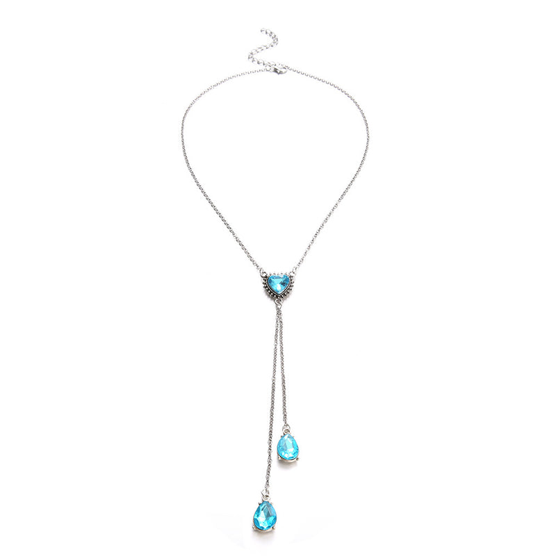 blue Water drop necklace