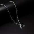 Female Clavicle Chain Environmentally Friendly Electroplating Crescent Pendant Necklace