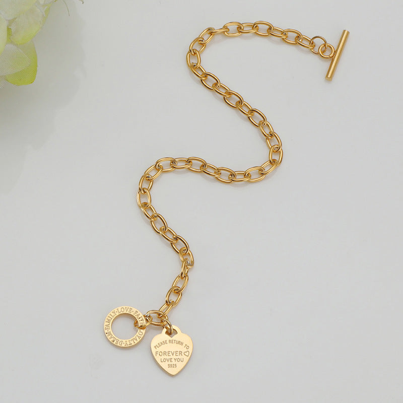Simple Style Geometric Women's Simple Heart Bracelet