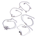 Fashion Snowflake Personality Metal Star Moon Bracelet Set