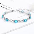 Ocean Heart Bracelet Blue Crystal