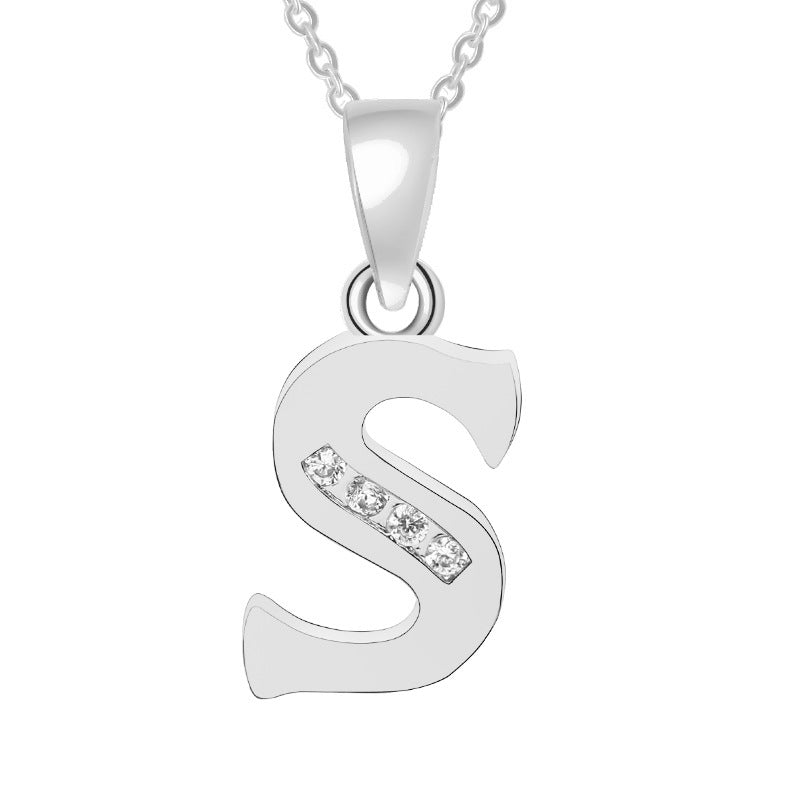 Europe and the United States 26 English alphabet fashion high-grade diamond necklace accessories