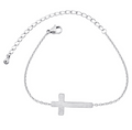 Cross Pendant Stainless Steel Bracelet