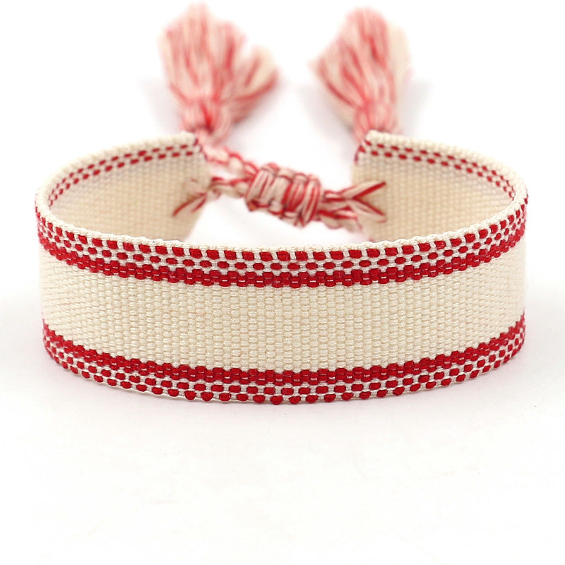 Braided Bracelet European And American Embroidery Letter