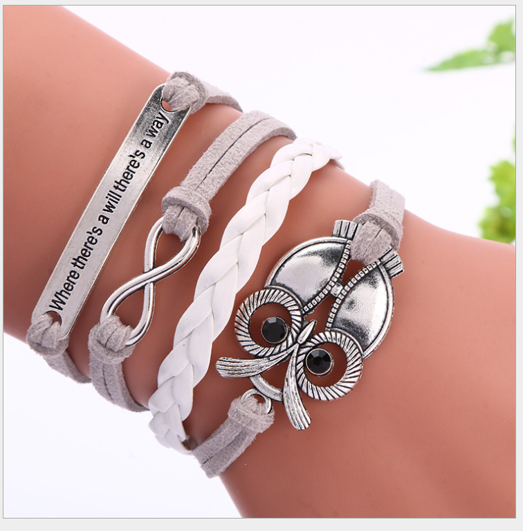 European and American big-name multi-layer woven bracelet bracelet rope