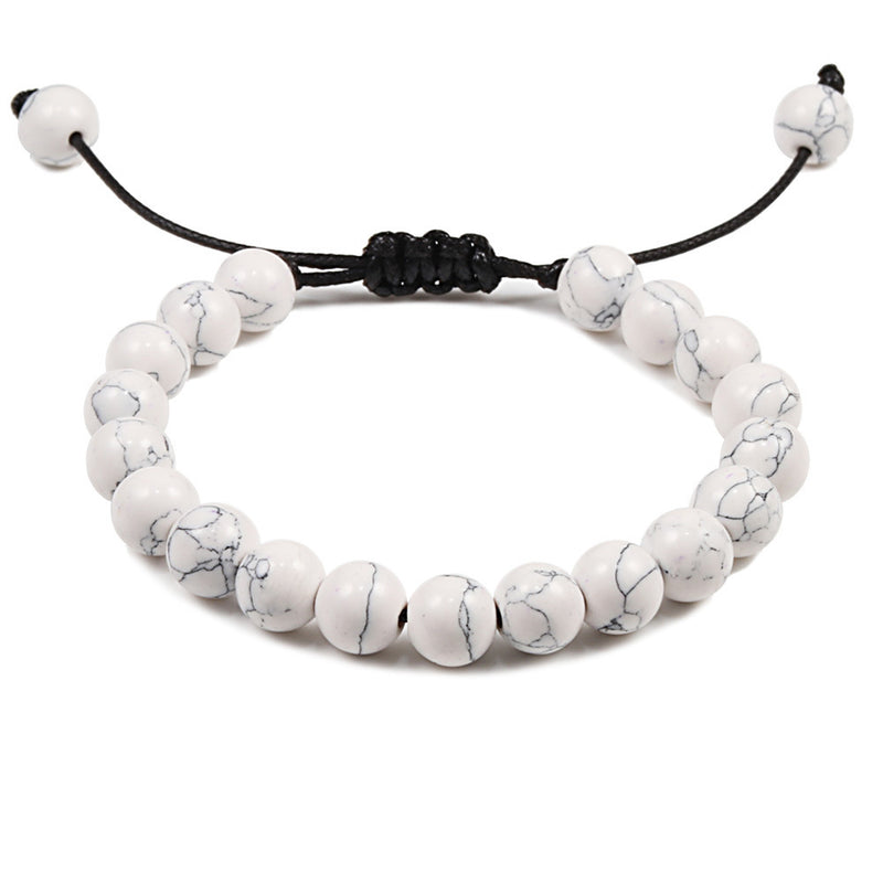 Personalized Volcanic Stone Tiger Eye Chain Couple Bracelet