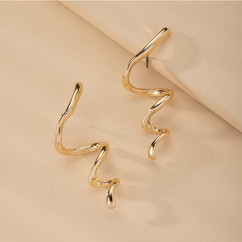 Simple Trend Creative Design Sense Snake-shaped Earrings