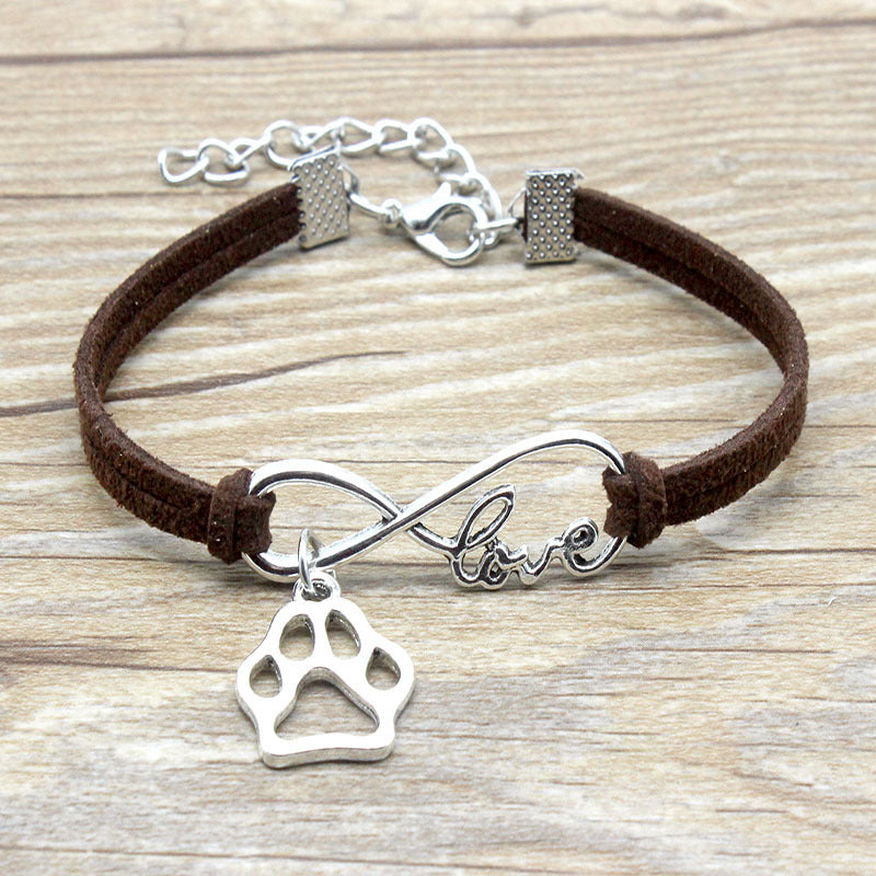 Jewelry Simple Style Hand-woven Infinite Love Pet Bracelet