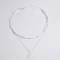 Women's fringe round piece neck chain