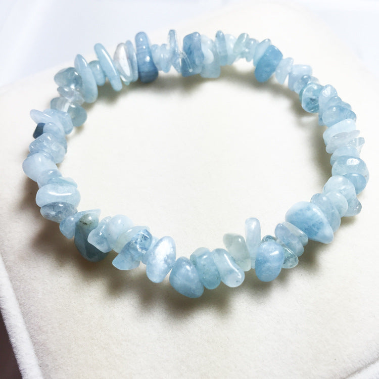 Crystal gravel single circle bracelet