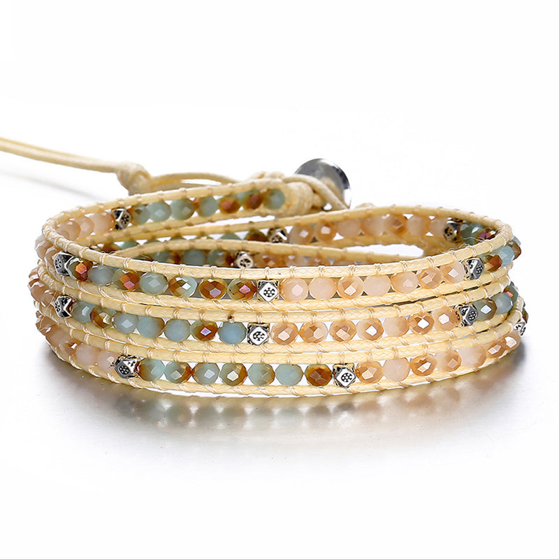 Colorful woven multilayer bracelet