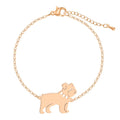 Cute Pug Pendant Stainless Steel Bracelet