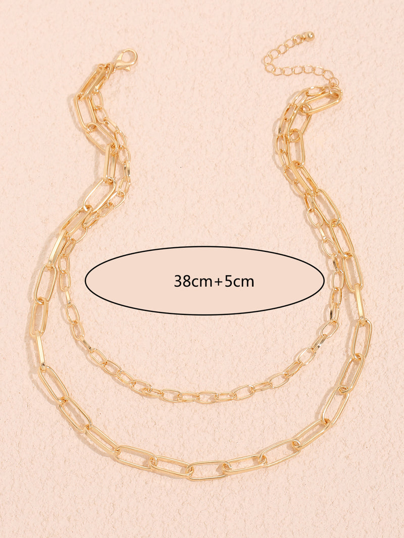 Simple And Fashionable Solid Color Metal Irregular Clavicle Chain