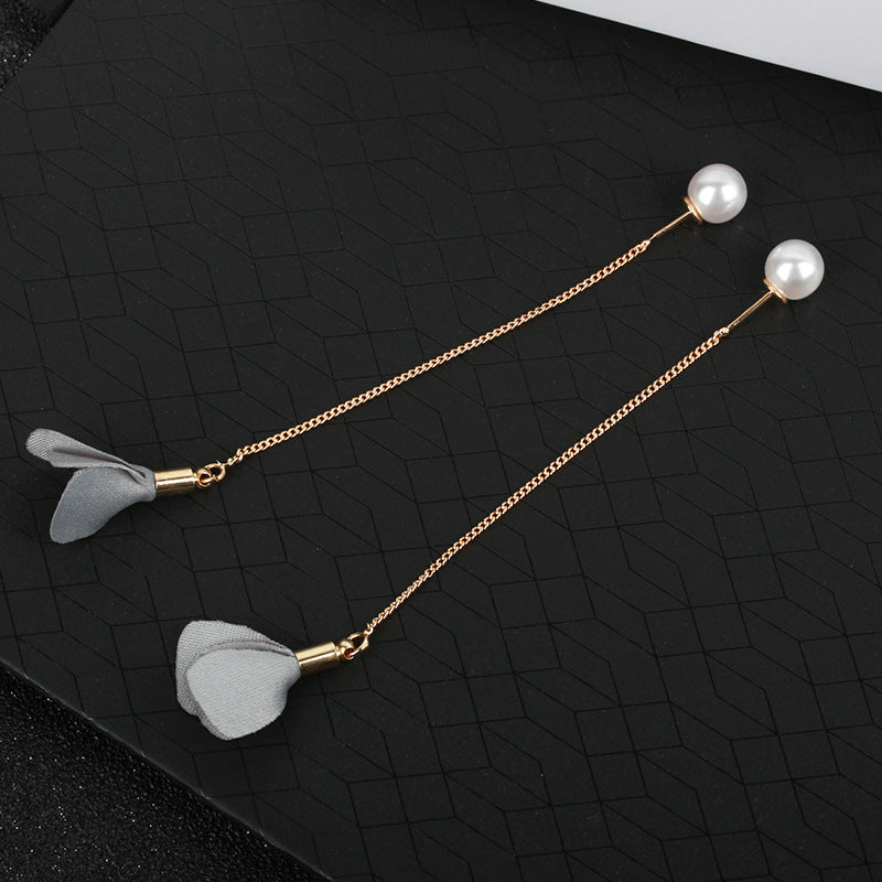 Simple Flower Earrings Temperament Long Style