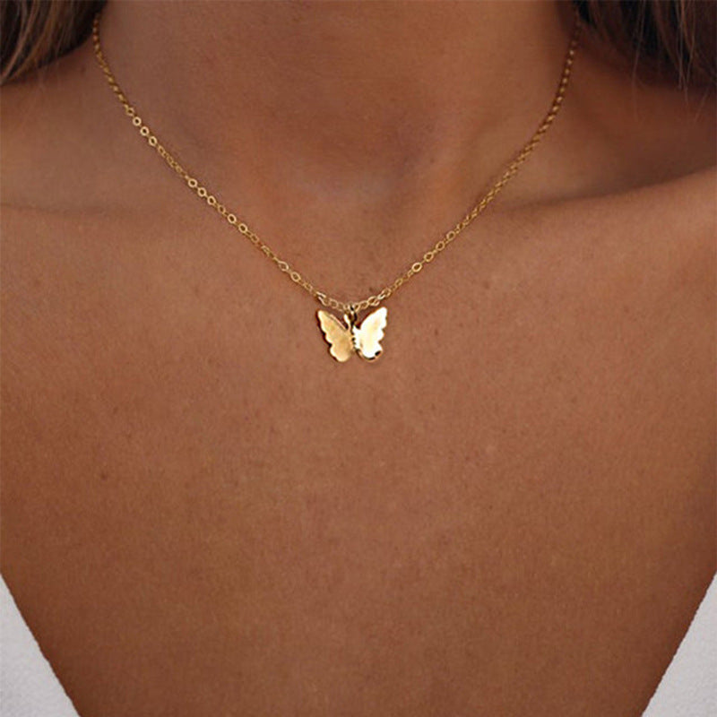 Clavicle Chain Sequined Star Butterfly Necklace Chain Necklace