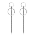 Simple pearl tassel earrings sterling silver earrings long earrings ear