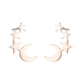 Love Ear Studs Electroplating Star Music Note Simple Geometric Stainless Steel Stud Earrings