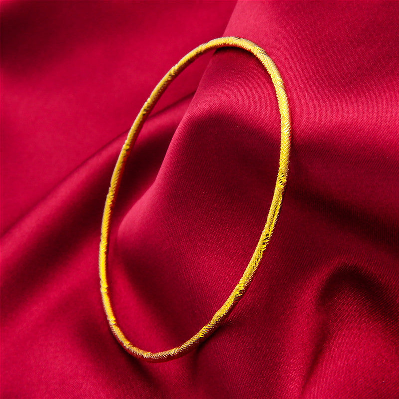 Gold Placer Fine Sand Circle Fashion Accessories Ladies Bracelet