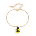 Simple Seven Star Ladybug Tag Bracelet