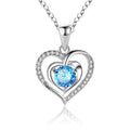 Silver Plated Pendant Love Heart Shaped Ocean Heart Pendant