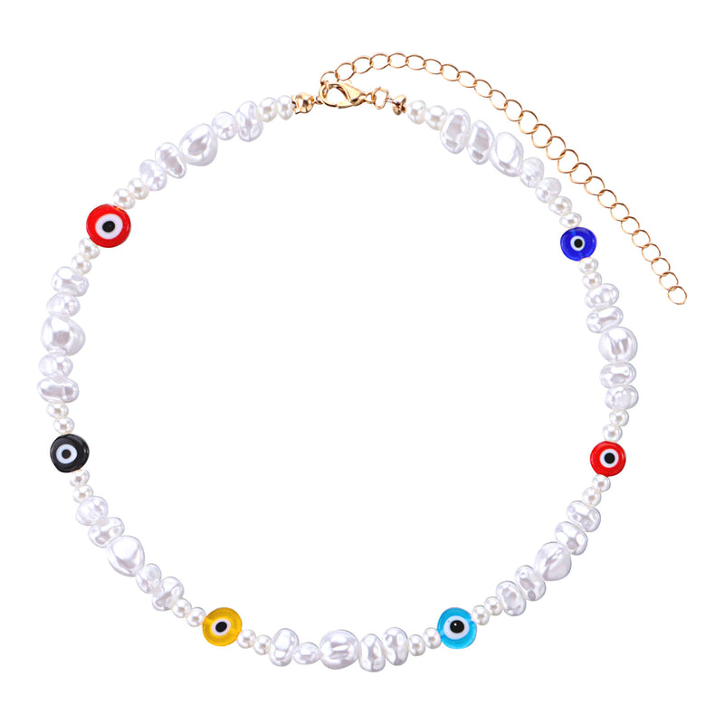 Irregular Shaped Pearl Eye Necklace For Women