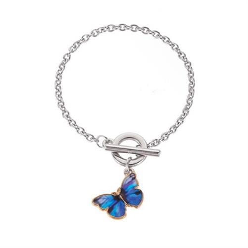 European And American Popular Blue Butterfly Ot Buckle Bracelet