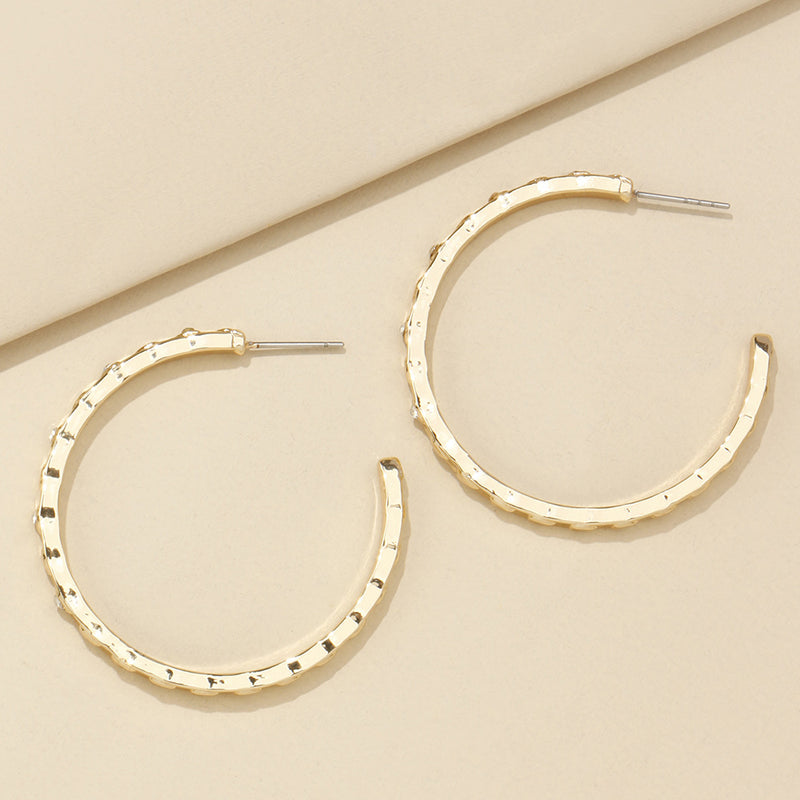 Metal Circle Earrings Personality Cold Wind Exaggerated Large Circle Earrings