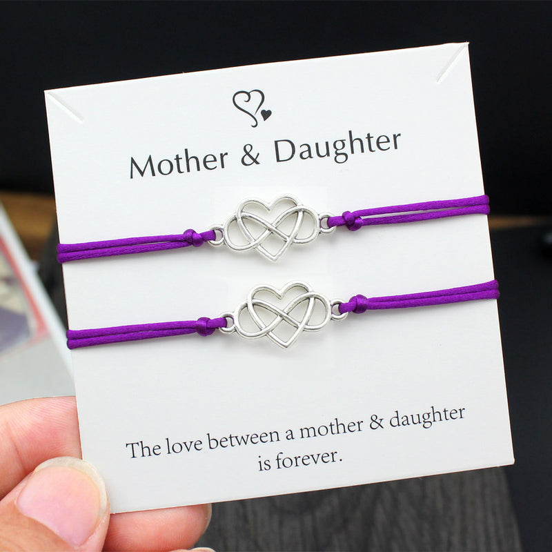 Heart Shaped Wax Wire Braided Bracelet
