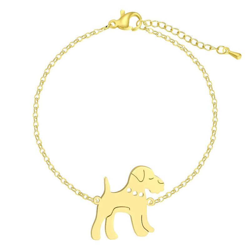 Cute Pug Pendant Stainless Steel Bracelet