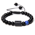 Constellation Black Glossy Beaded Bracelet