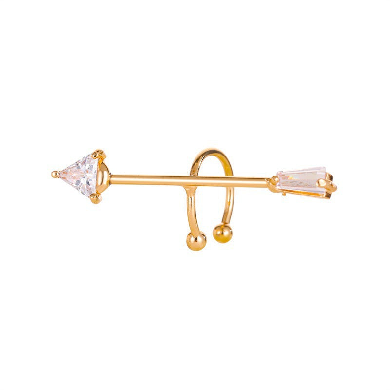 New Style Temperament Zircon Arrow Ear Clip