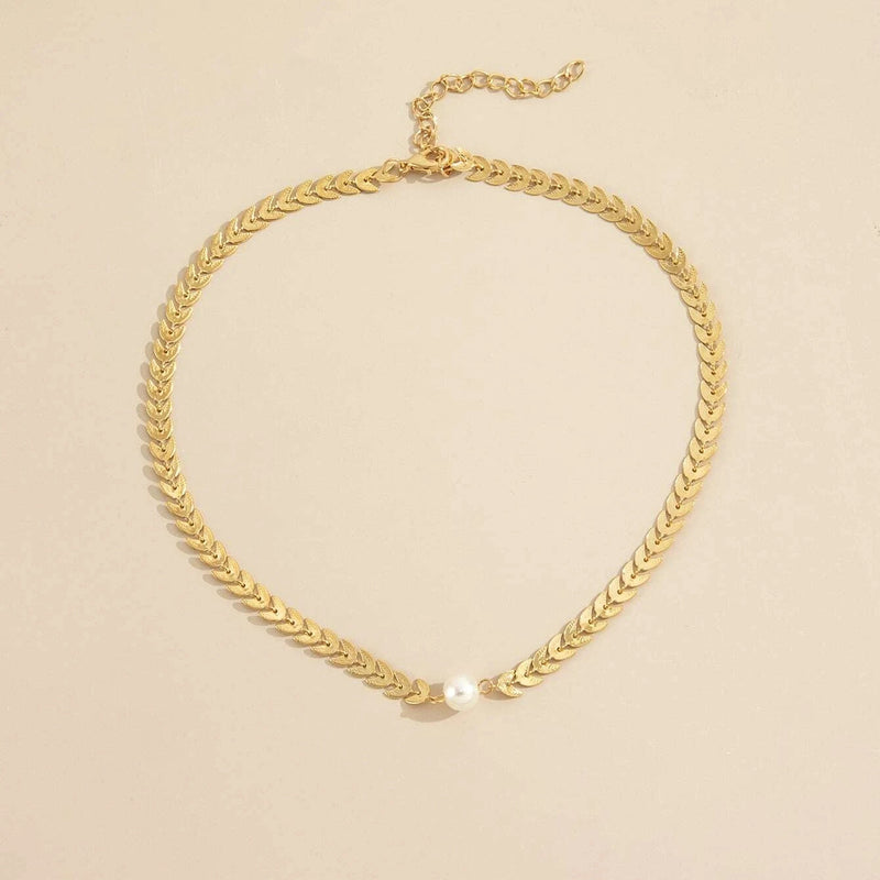 Women's Fashion Pearl Chain Collarbone Chain