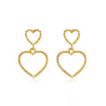 Exaggerated Love Stud Earrings Women Retro Simple Geometric Metal