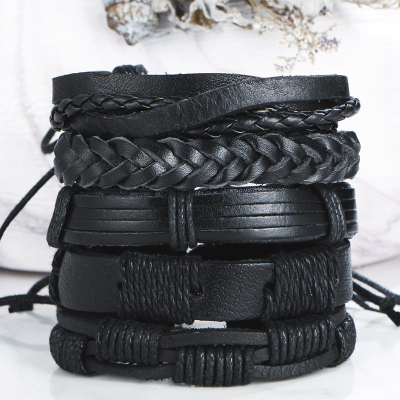 Men's Creative Vintage Leather Bracelet Set