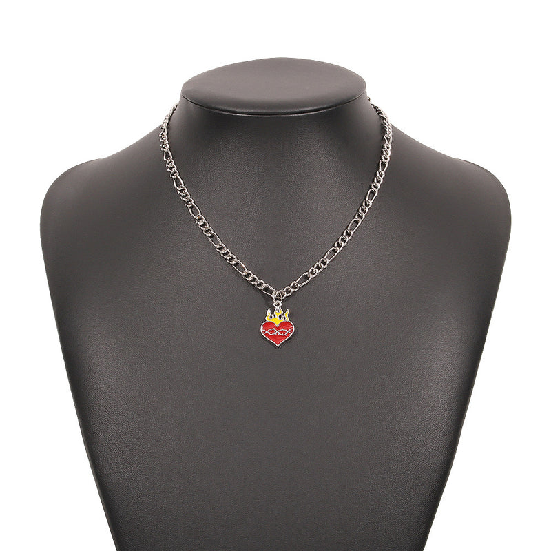 New Love Flame Simple Personality Necklace